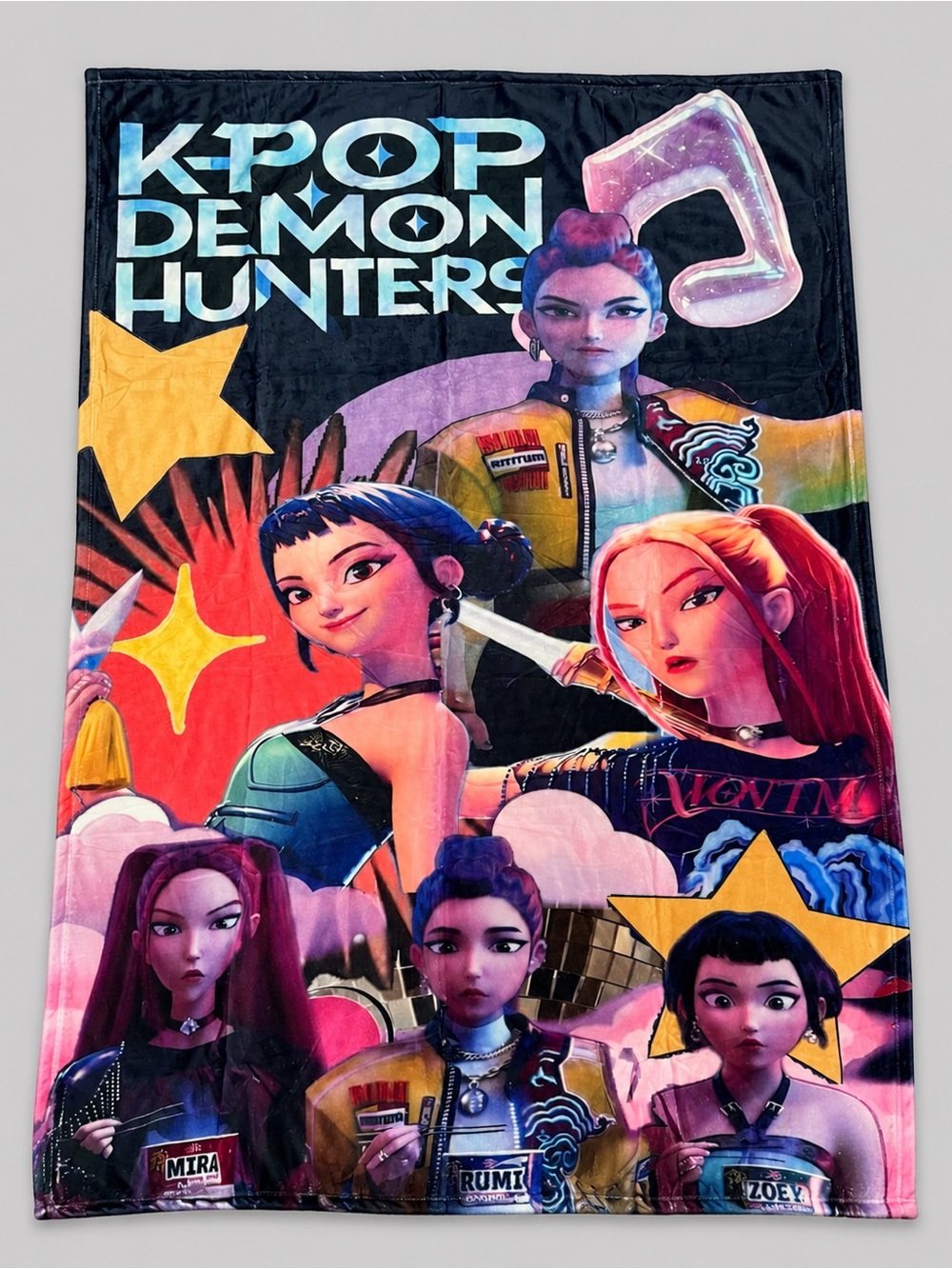 KPOP Demon Hunters Plush Throw Blanket – Super Soft Reversible Blanket